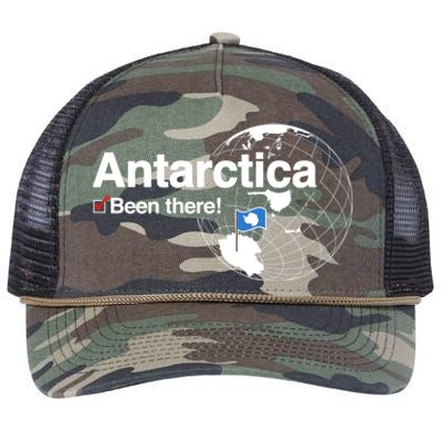 Ive Been There Flag Of Antarctica Retro Rope Trucker Hat Cap