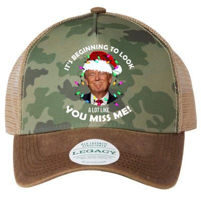 It's Beginning To Look A Lot Like You Miss Me Trump Christmas Legacy Tie Dye Trucker Hat