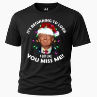 It's Beginning To Look A Lot Like You Miss Me Trump Christmas Cooling Performance Crew T-Shirt