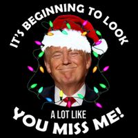 It's Beginning To Look A Lot Like You Miss Me Trump Christmas Cooling Performance Crew T-Shirt