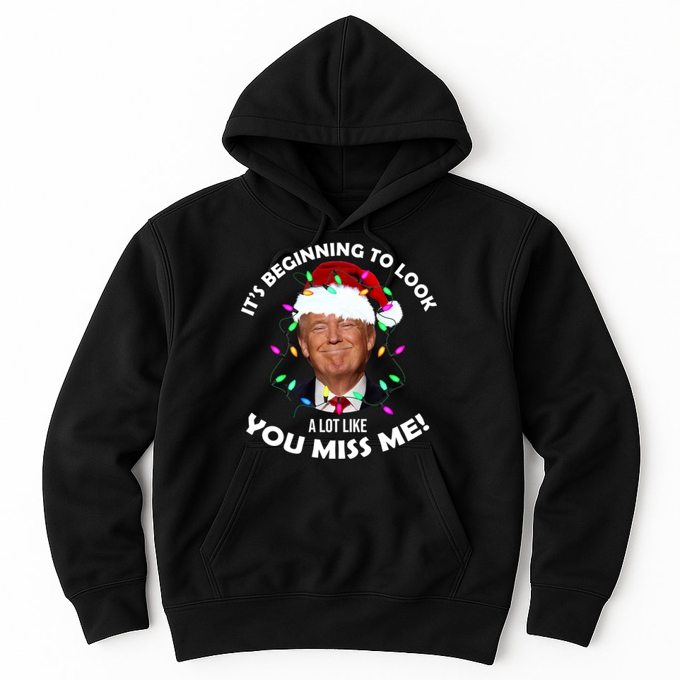 It's Beginning To Look A Lot Like You Miss Me Trump Christmas Hoodie
