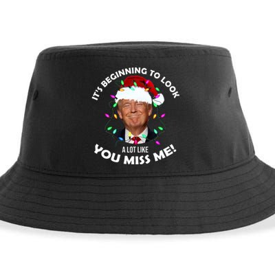 It's Beginning To Look A Lot Like You Miss Me Trump Christmas Sustainable Bucket Hat