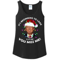 It's Beginning To Look A Lot Like You Miss Me Trump Christmas Ladies Essential Tank