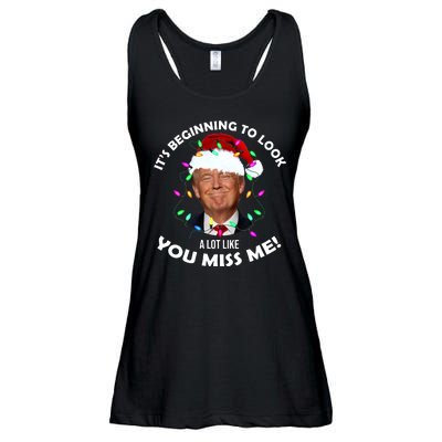 It's Beginning To Look A Lot Like You Miss Me Trump Christmas Ladies Essential Flowy Tank