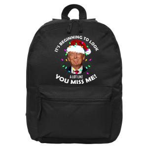 It's Beginning To Look A Lot Like You Miss Me Trump Christmas 16 in Basic Backpack