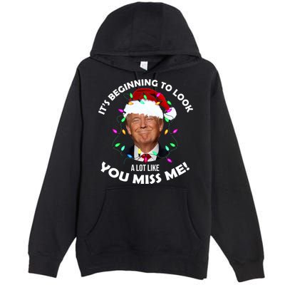 It's Beginning To Look A Lot Like You Miss Me Trump Christmas Premium Pullover Hoodie