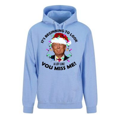 It's Beginning To Look A Lot Like You Miss Me Trump Christmas Unisex Surf Hoodie