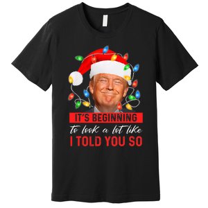 It's Beginning To Look A Lot Like I Told You So Trump Xmas Christmas Premium T-Shirt