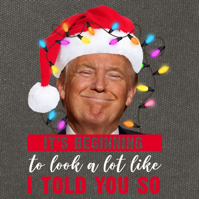 It's Beginning To Look A Lot Like I Told You So Funny Donald Trump Christmas Cotton Canvas Backpack