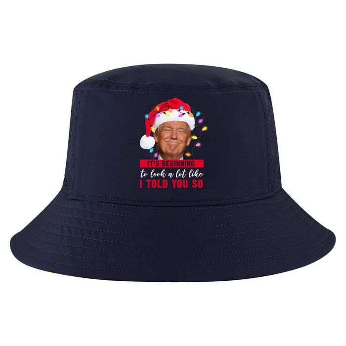 It's Beginning To Look A Lot Like I Told You So Funny Donald Trump Christmas Cool Comfort Performance Bucket Hat