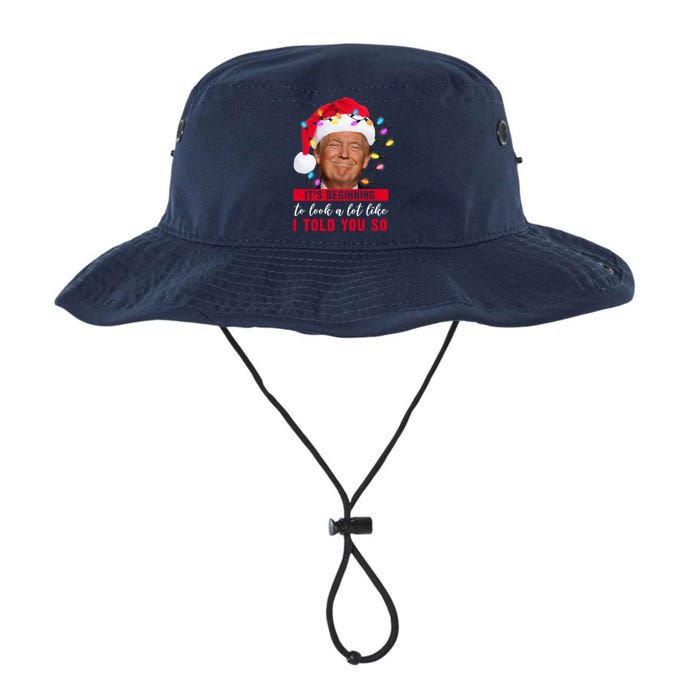 It's Beginning To Look A Lot Like I Told You So Funny Donald Trump Christmas Legacy Cool Fit Booney Bucket Hat