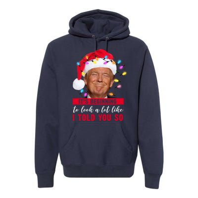 It's Beginning To Look A Lot Like I Told You So Funny Donald Trump Christmas Premium Hoodie