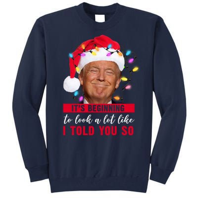 It's Beginning To Look A Lot Like I Told You So Funny Donald Trump Christmas Tall Sweatshirt