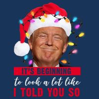It's Beginning To Look A Lot Like I Told You So Funny Donald Trump Christmas Kids T-Shirt