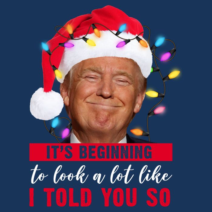 It's Beginning To Look A Lot Like I Told You So Funny Donald Trump Christmas Kids T-Shirt