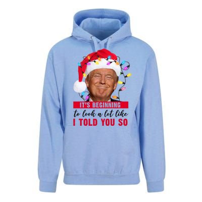 It's Beginning To Look A Lot Like I Told You So Funny Donald Trump Christmas Unisex Surf Hoodie