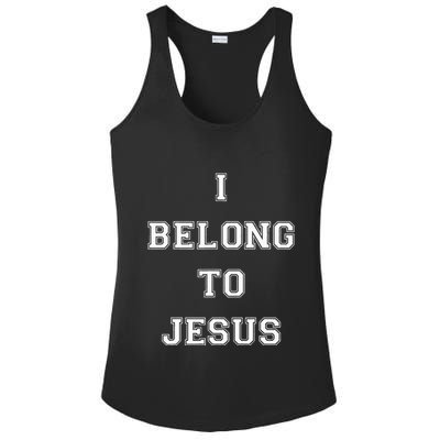 I Belong To Jesus Christian Gym Apparel Christian Dad Ladies PosiCharge Competitor Racerback Tank