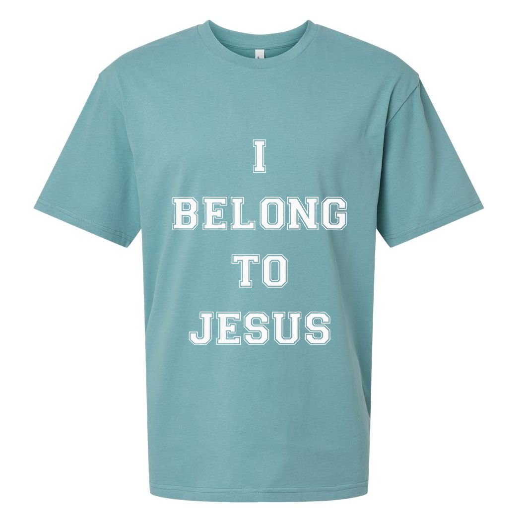 I Belong To Jesus Christian Gym Apparel Christian Dad Sueded Cloud Jersey T-Shirt