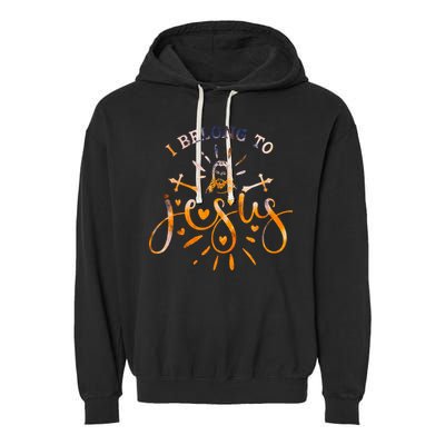 I Belong To Jesus Christian Gym Apparel Christian Dad Garment-Dyed Fleece Hoodie