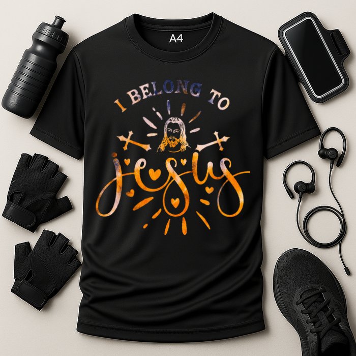I Belong To Jesus Christian Gym Apparel Christian Dad Cooling Performance Crew T-Shirt