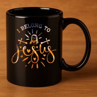 I Belong To Jesus Christian Gym Apparel Christian Dad 11oz C Handle Ceramic Mug
