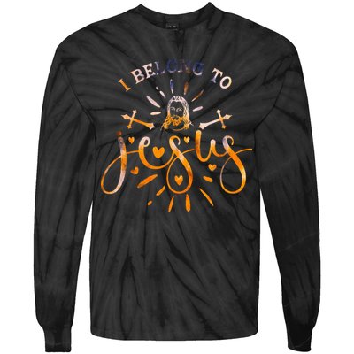 I Belong To Jesus Christian Gym Apparel Christian Dad Tie-Dye Long Sleeve Shirt