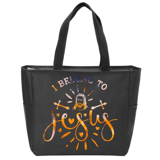 I Belong To Jesus Christian Gym Apparel Christian Dad Zip Tote Bag