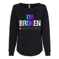 Im Broken Teal & Purple Ribbon Suicide Prevention Awareness Womens California Wash Sweatshirt