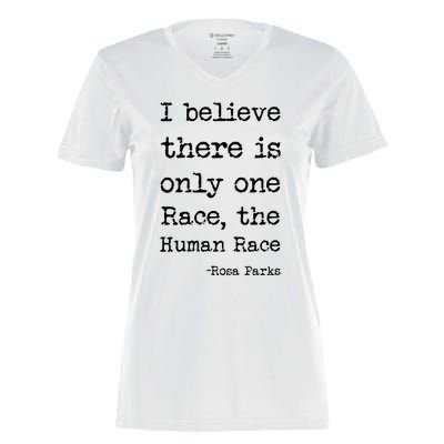 I Believe There Is Only One Race, The Human Race Women's Momentum V-Neck T-Shirt