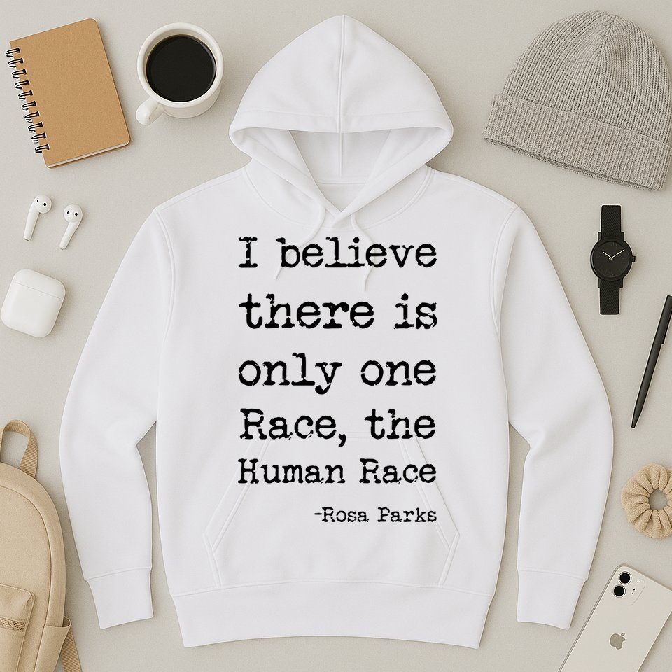 I Believe There Is Only One Race, The Human Race Hoodie