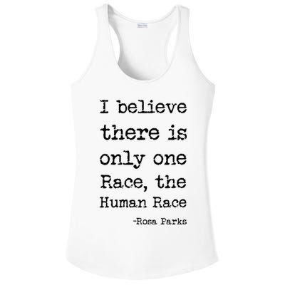 I Believe There Is Only One Race, The Human Race Ladies PosiCharge Competitor Racerback Tank