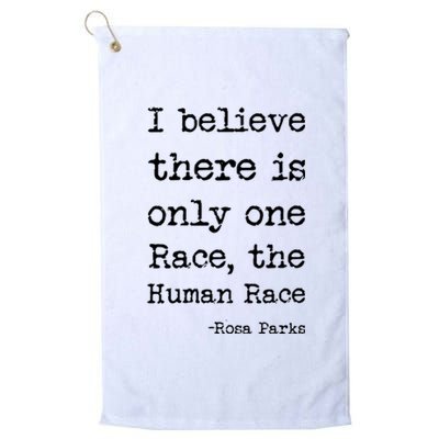 I Believe There Is Only One Race, The Human Race Platinum Collection Golf Towel