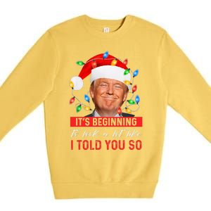 It's Beginning To Look A Lot Like I Told You So Trump Xmas  Premium Crewneck Sweatshirt