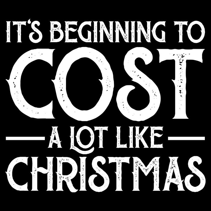 It's Beginning To Cost A Lot Like Christmas Funny Stripe Pom Pom Beanie