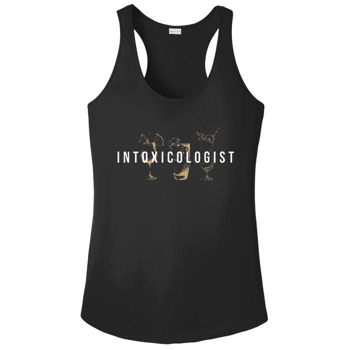 Intoxicologist Bartender Tapster Bartending Bar Pub Owner Ladies PosiCharge Competitor Racerback Tank