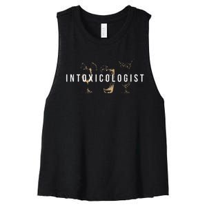 Intoxicologist Bartender Tapster Bartending Bar Pub Owner Women's Racerback Cropped Tank