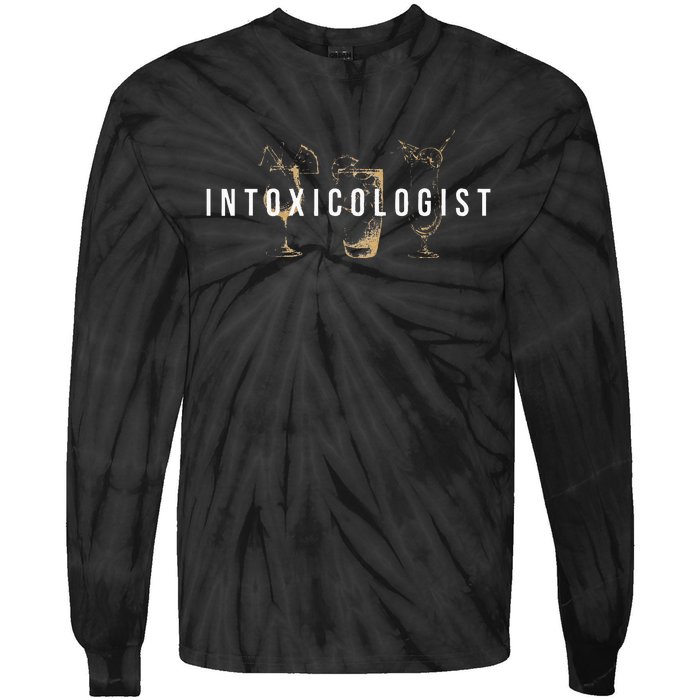 Intoxicologist Bartender Tapster Bartending Bar Pub Owner Tie-Dye Long Sleeve Shirt