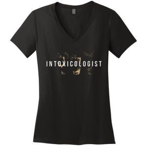 Intoxicologist Bartender Tapster Bartending Bar Pub Owner Women's V-Neck T-Shirt