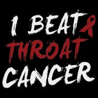 I Beat Throat Cancer T Funny Survivor Cancer Beat Drawstring Bag