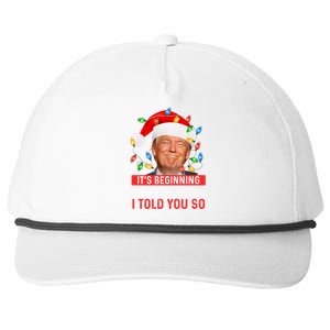 ItS Beginning To Look A Lot Like I Told You So Trump Xmas Great Gift Snapback Five-Panel Rope Hat