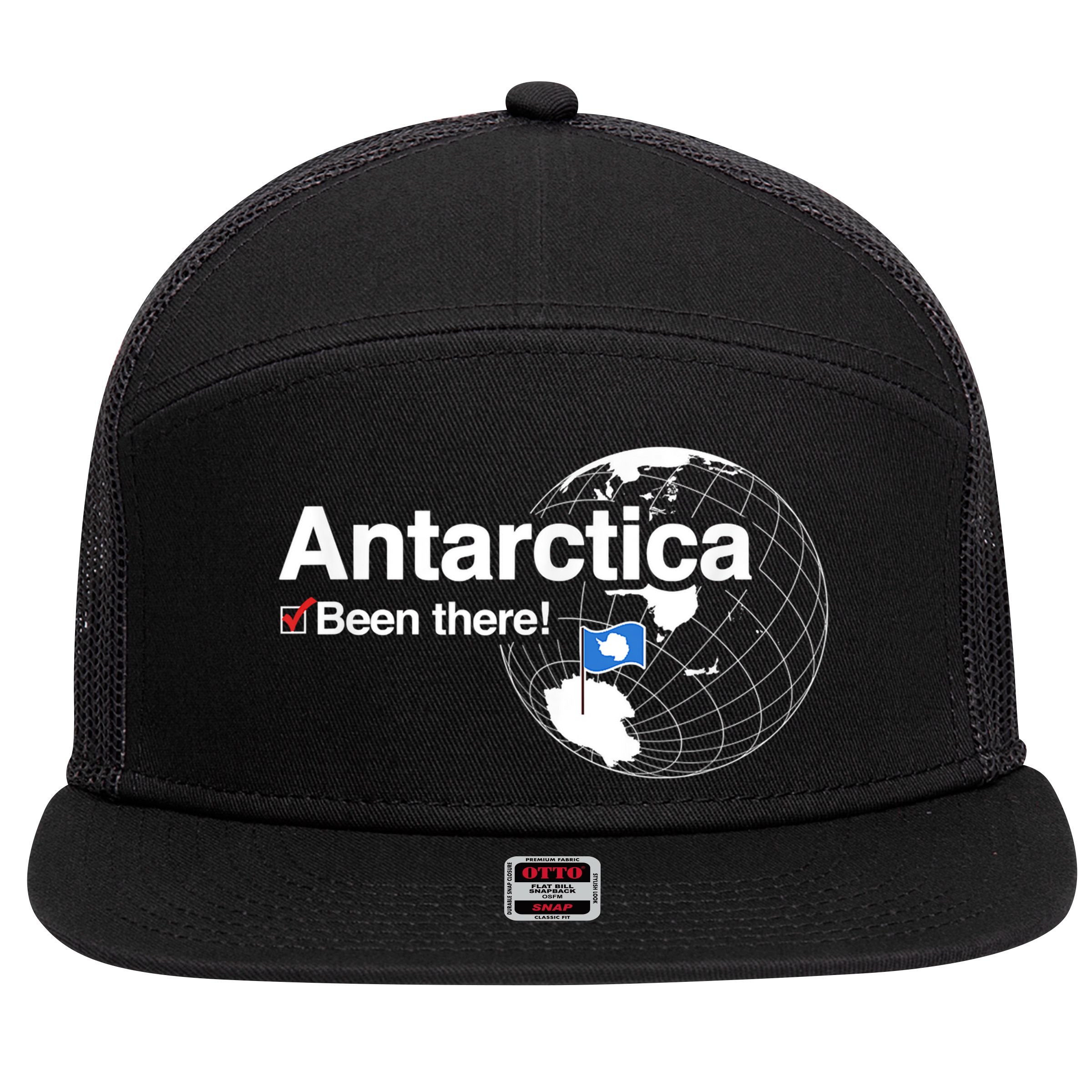 I've Been There Antarctica Funny Gift 7 Panel Mesh Trucker Snapback Hat