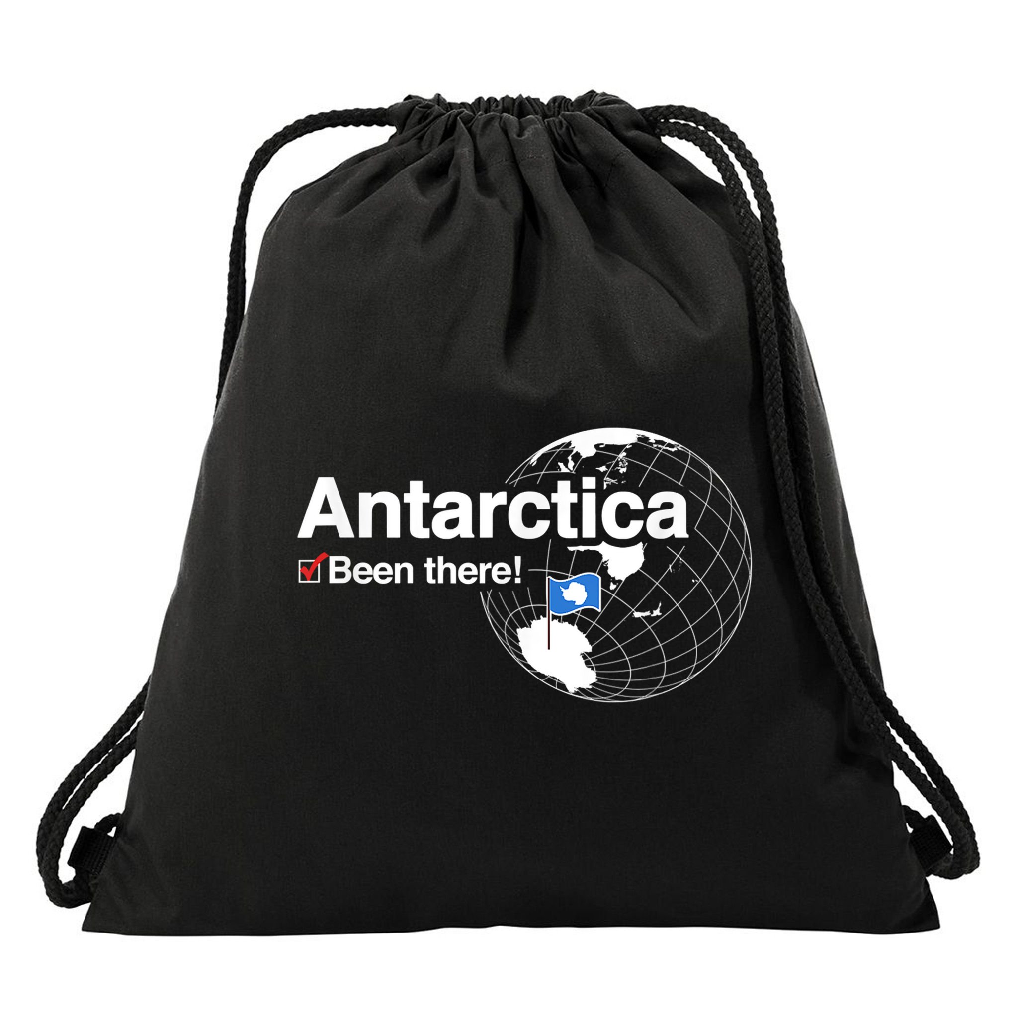 I've Been There Antarctica Funny Gift Drawstring Bag