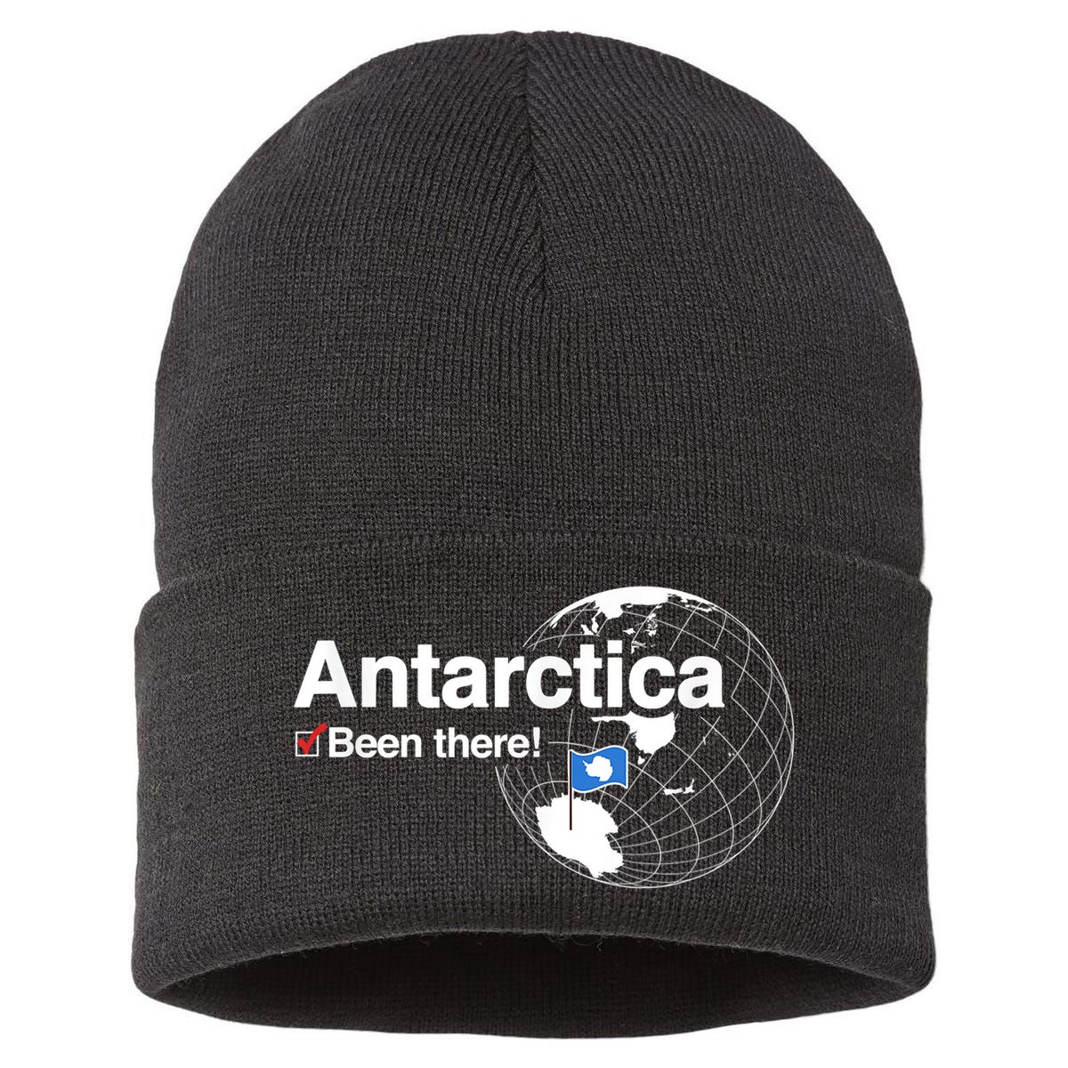 I've Been There Antarctica Funny Gift Sustainable Knit Beanie