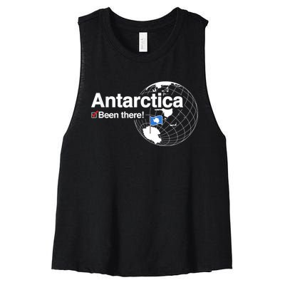 I've Been There Antarctica Funny Gift Women's Racerback Cropped Tank