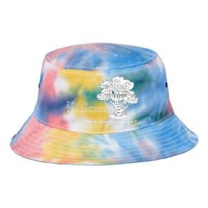 I Build Treehouses WhatS Your Superpower Fun Tree House Tie Dye Newport Bucket Hat