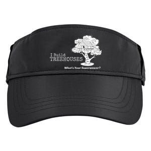 I Build Treehouses WhatS Your Superpower Fun Tree House Adult Drive Performance Visor