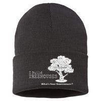 I Build Treehouses WhatS Your Superpower Fun Tree House Sustainable Knit Beanie