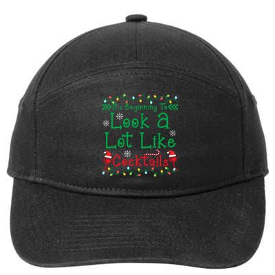 It's Beginning To Look A Lot Like Cocktails Funny Christmas 7-Panel Snapback Hat