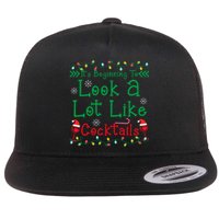 It's Beginning To Look A Lot Like Cocktails Funny Christmas Flat Bill Trucker Hat