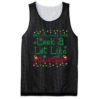 It's Beginning To Look A Lot Like Cocktails Funny Christmas Mesh Reversible Basketball Jersey Tank